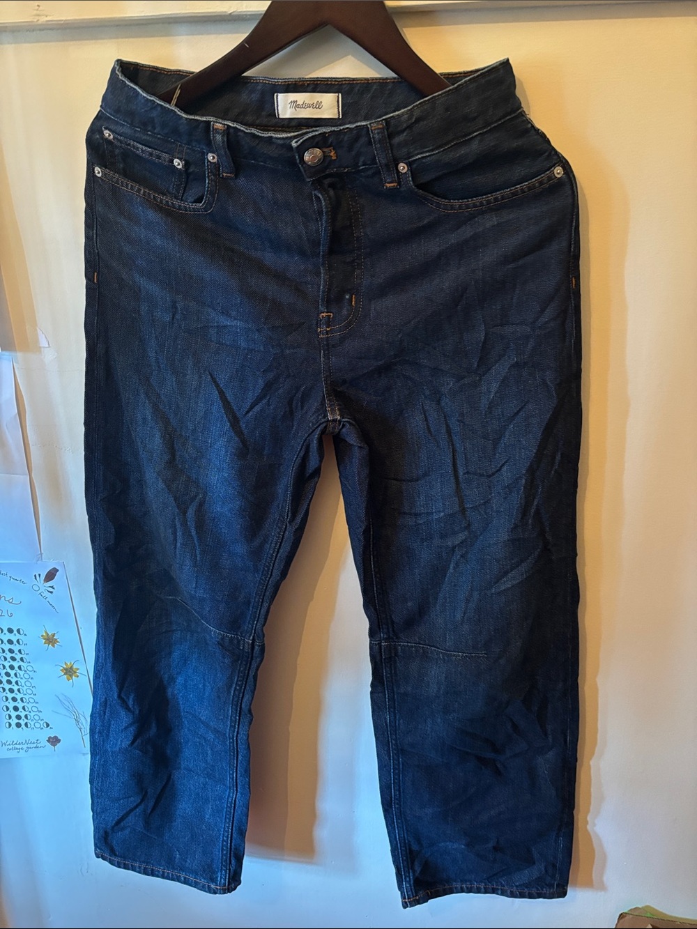 Madewell Dark Darted Barrel Jeans